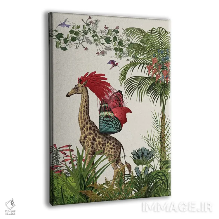 تابلو دکوراتیو زرافه استوایی ۴ اثر فب فانکی - نمای پرسپکتیو محصول