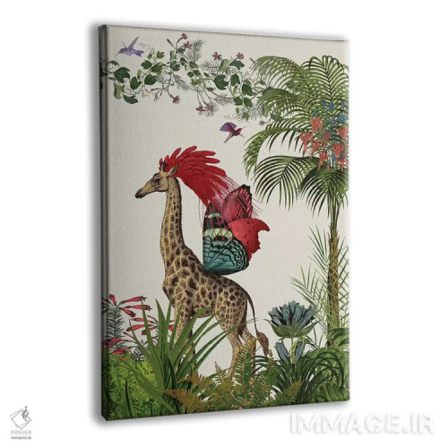 تابلو دکوراتیو زرافه استوایی ۴ اثر فب فانکی - نمای پرسپکتیو محصول