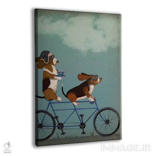 تابلو دکوراتیو بست هاوند دوچرخه دونفره اثر فب فانکی - نمای پرسپکتیو محصول