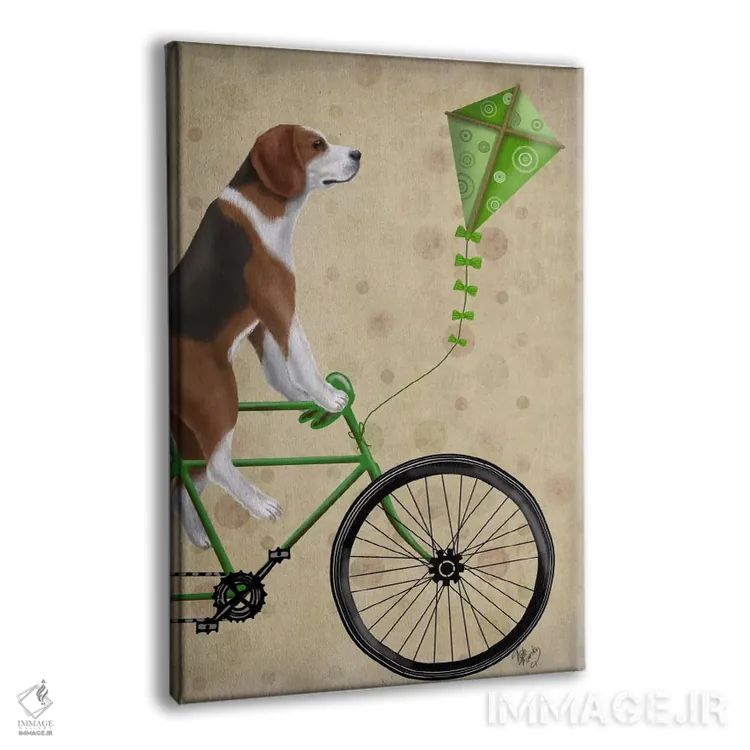 تابلو دکوراتیو بیگل دوچرخه سوار اثر فب فانکی - نمای پرسپکتیو محصول