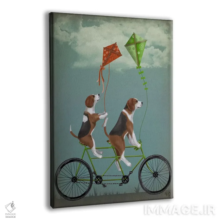 تابلو دکوراتیو بیگل دوچرخه دونفره اثر فب فانکی - نمای پرسپکتیو محصول