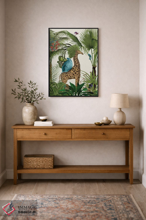 تابلو دکوراتیو زرافه استوایی ۵ اثر فب فانکی - D2B