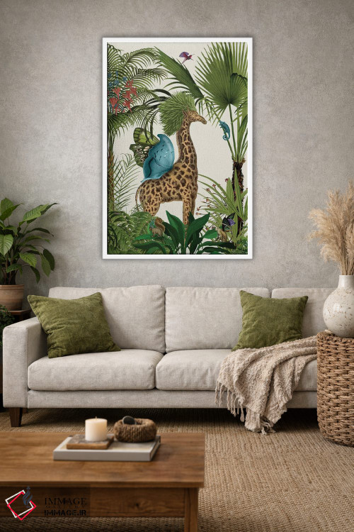 تابلو دکوراتیو زرافه استوایی ۵ اثر فب فانکی - D1W