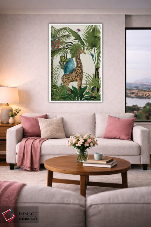 تابلو دکوراتیو زرافه استوایی ۵ اثر فب فانکی - D3W