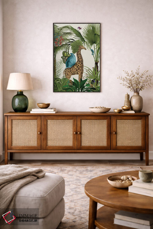تابلو دکوراتیو زرافه استوایی ۵ اثر فب فانکی - D4B