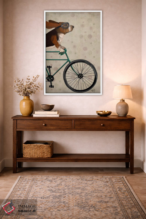 تابلو دکوراتیو بست هاوند دوچرخه سوار اثر فب فانکی - D2W