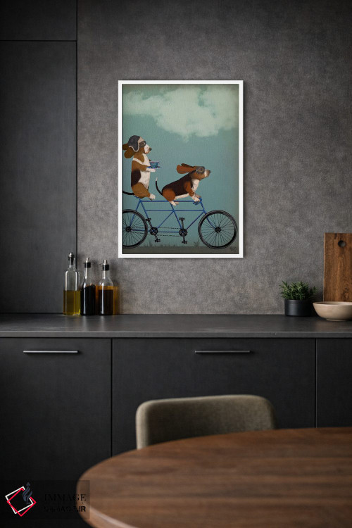 تابلو دکوراتیو بست هاوند دوچرخه دونفره اثر فب فانکی - D1W
