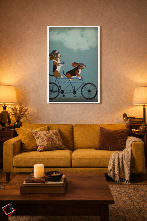 تابلو دکوراتیو بست هاوند دوچرخه دونفره اثر فب فانکی - D2W
