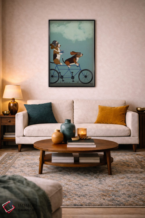 تابلو دکوراتیو بست هاوند دوچرخه دونفره اثر فب فانکی - D5B