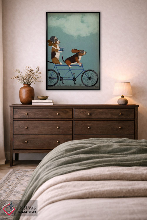 تابلو دکوراتیو بست هاوند دوچرخه دونفره اثر فب فانکی - D4B