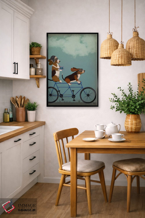 تابلو دکوراتیو بست هاوند دوچرخه دونفره اثر فب فانکی - D6B