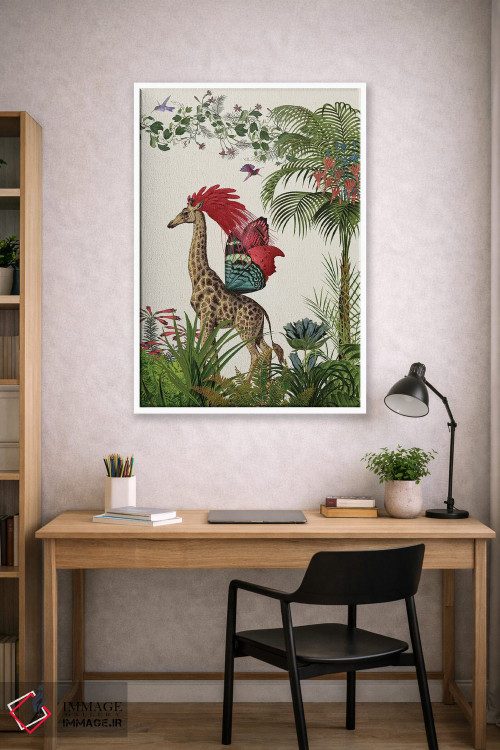 تابلو دکوراتیو زرافه استوایی ۴ اثر فب فانکی - D1W