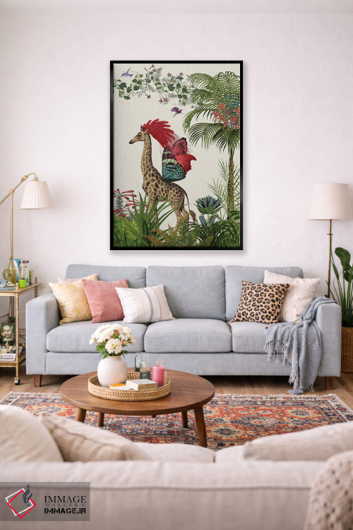 تابلو دکوراتیو زرافه استوایی ۴ اثر فب فانکی - D3B