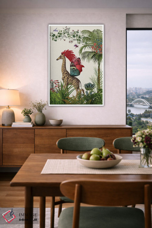 تابلو دکوراتیو زرافه استوایی ۴ اثر فب فانکی - D5W