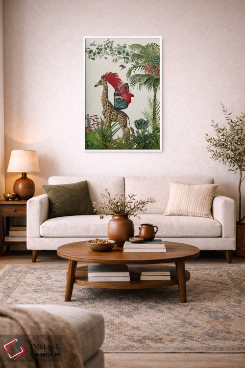 تابلو دکوراتیو زرافه استوایی ۴ اثر فب فانکی - D4W