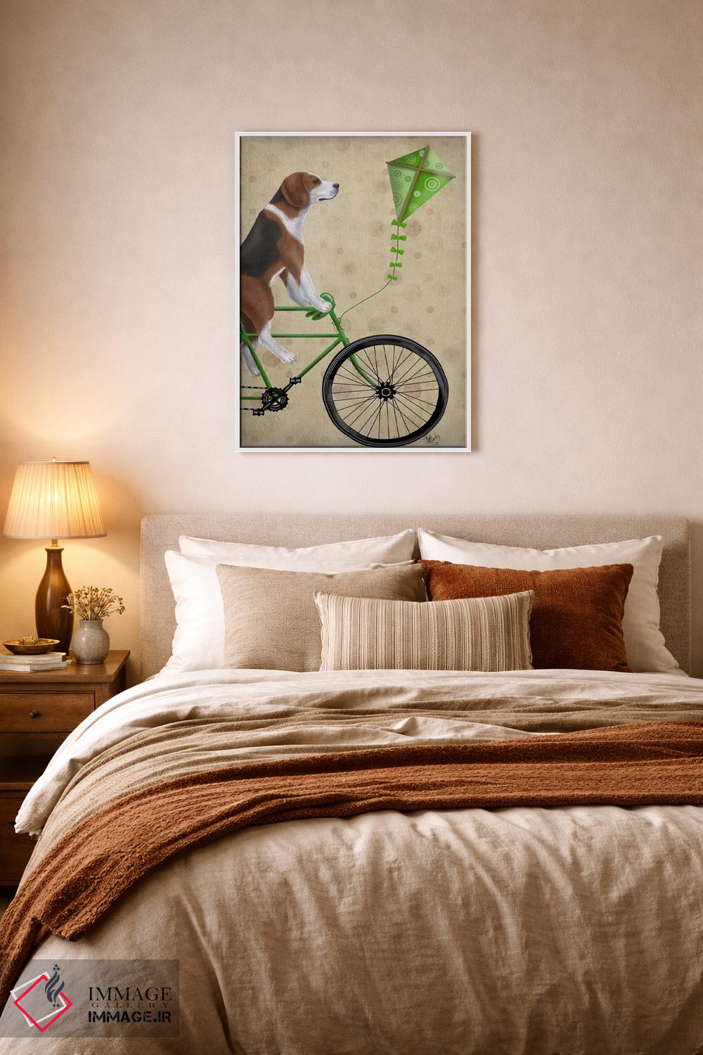 تابلو دکوراتیو بیگل دوچرخه سوار اثر فب فانکی - D5W