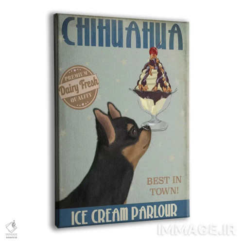 تابلو دکوراتیو چی واوا سیاه و زنجفیلی، بستنی اثر فب فانکی - نمای پرسپکتیو محصول