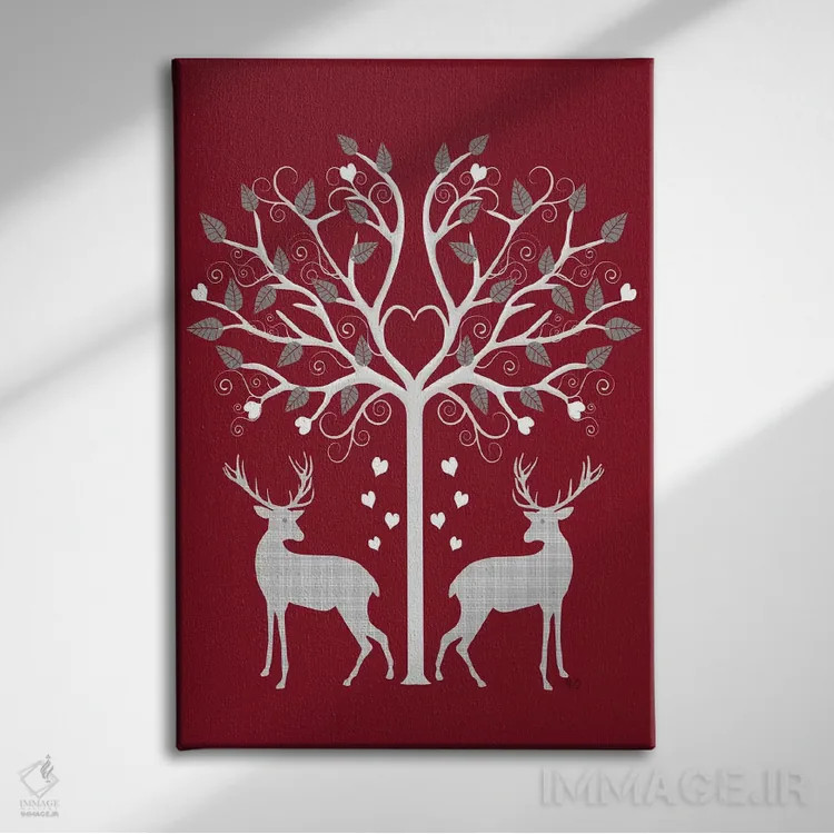 تابلو دکوراتیو کریسمس اثر فب فانکی - نمای روبهرو روی دیوار