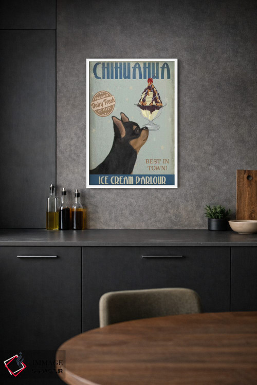 تابلو دکوراتیو چی واوا سیاه و زنجفیلی، بستنی اثر فب فانکی - D1W