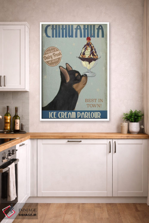 تابلو دکوراتیو چی واوا سیاه و زنجفیلی، بستنی اثر فب فانکی - D3W