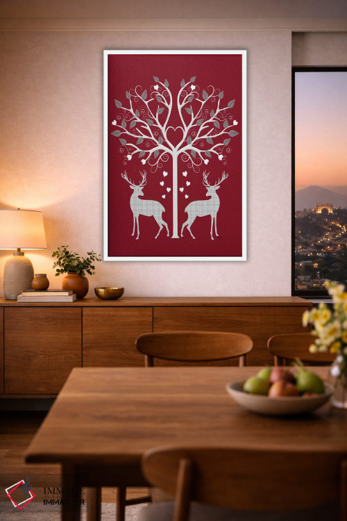 تابلو دکوراتیو کریسمس اثر فب فانکی - D2W