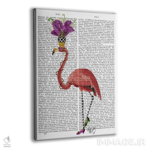 تابلو دکوراتیو فلامینگوی ماردی گرا اثر فب فانکی - نمای پرسپکتیو محصول