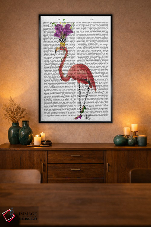 تابلو دکوراتیو فلامینگوی ماردی گرا اثر فب فانکی - D2B