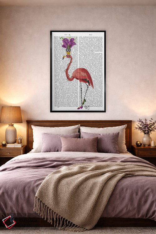 تابلو دکوراتیو فلامینگوی ماردی گرا اثر فب فانکی - D4B