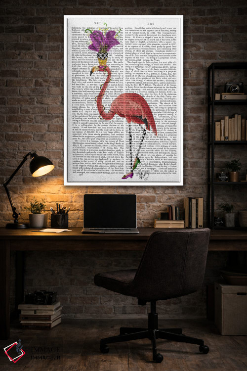 تابلو دکوراتیو فلامینگوی ماردی گرا اثر فب فانکی - D3W