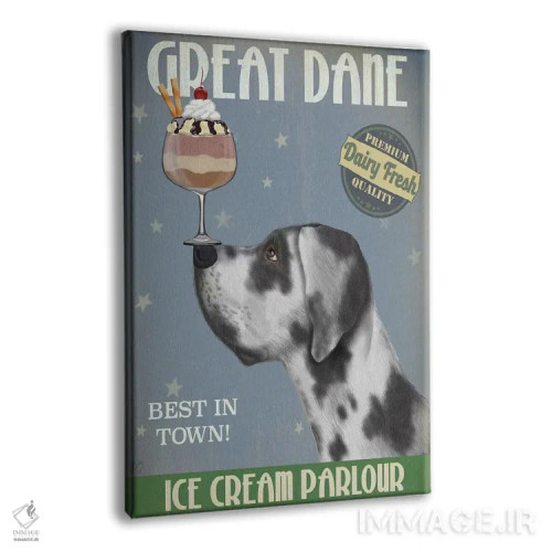 تابلو دکوراتیو گریت باور هارلکوین و بستنی اثر فب فانکی - نمای پرسپکتیو محصول