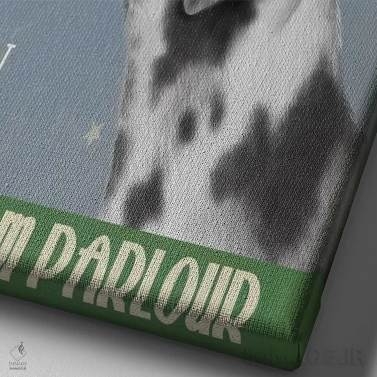 تابلو دکوراتیو گریت باور هارلکوین و بستنی اثر فب فانکی - نمای نزدیک بافت بوم