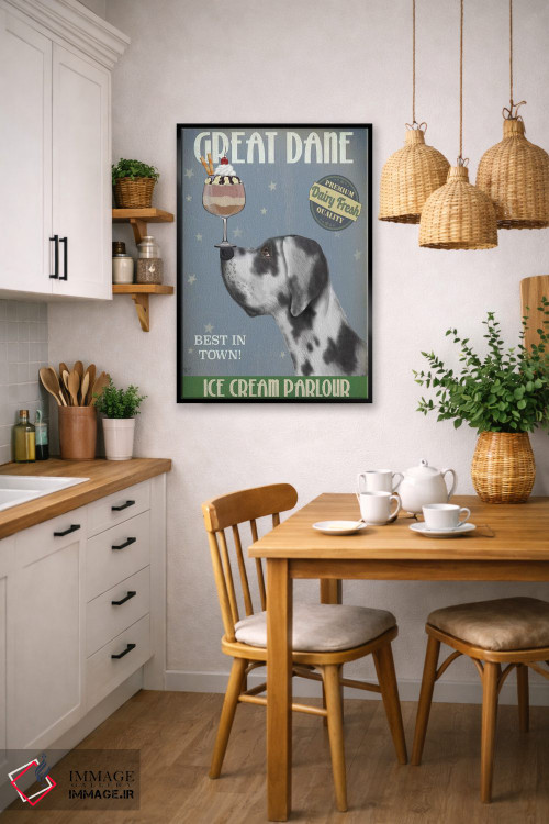 تابلو دکوراتیو گریت باور هارلکوین و بستنی اثر فب فانکی - D5B