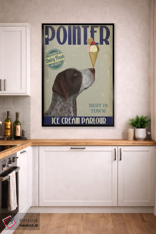 تابلو دکوراتیو ژرمن شورت ایرد پوینتر و بستنی اثر فب فانکی - D2B