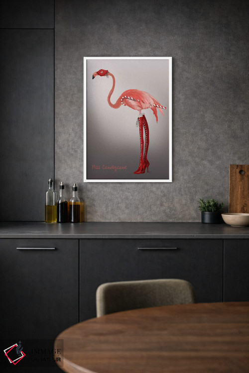 تابلو دکوراتیو دوشیزه آب نبات چوبی اثر فب فانکی - D1W