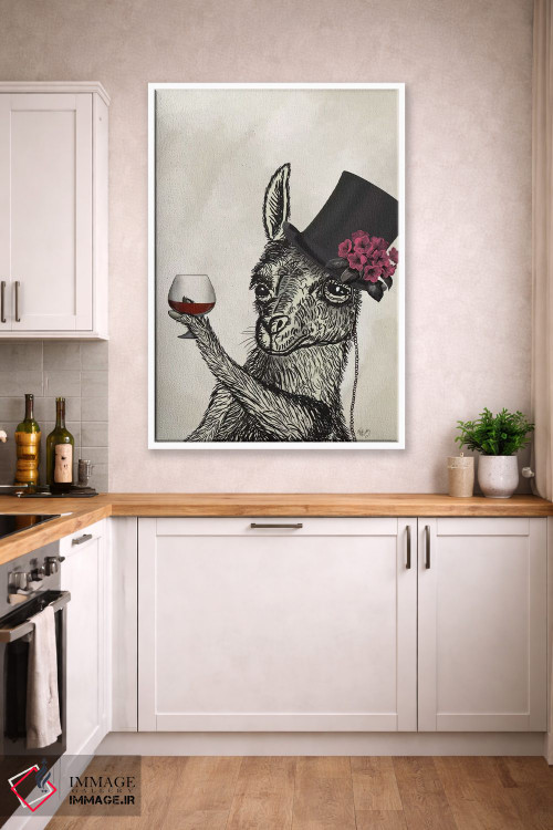 تابلو دکوراتیو لامای سرسبز ۲ اثر فب فانکی - D4W