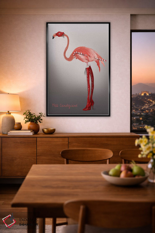 تابلو دکوراتیو دوشیزه آب نبات چوبی اثر فب فانکی - D3B