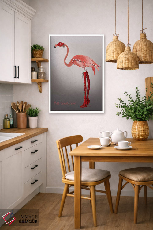 تابلو دکوراتیو دوشیزه آب نبات چوبی اثر فب فانکی - D6W