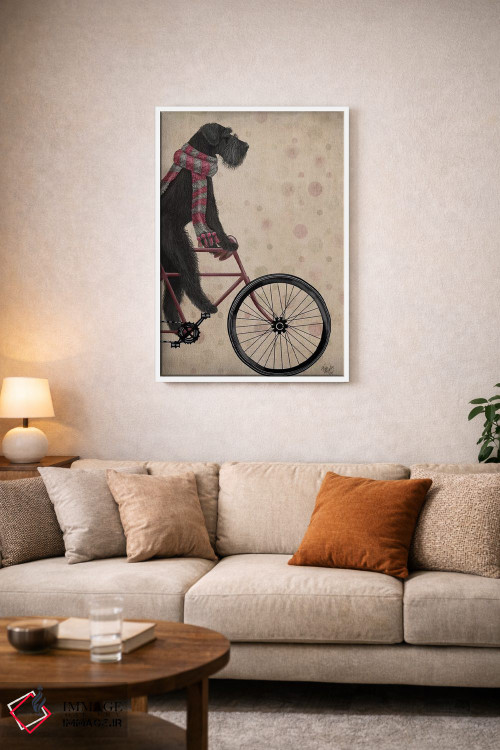 تابلو دکوراتیو اشناور سیاه روی دوچرخه اثر فب فانکی - D2W