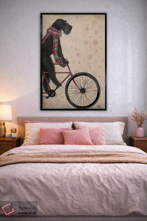 تابلو دکوراتیو اشناور سیاه روی دوچرخه اثر فب فانکی - D1B