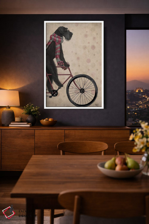 تابلو دکوراتیو اشناور سیاه روی دوچرخه اثر فب فانکی - D3W