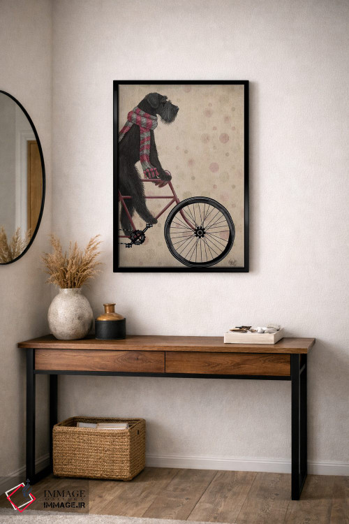 تابلو دکوراتیو اشناور سیاه روی دوچرخه اثر فب فانکی - D4B