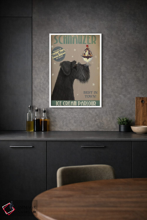 تابلو دکوراتیو اشناور سیاه و بستنی اثر فب فانکی - D1W