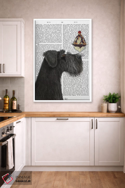 تابلو دکوراتیو اشناور سیاه و بستنی، پس زمینه چاپی اثر فب فانکی - D3W