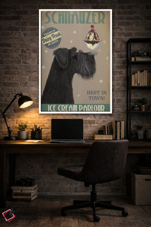 تابلو دکوراتیو اشناور سیاه و بستنی اثر فب فانکی - D4W