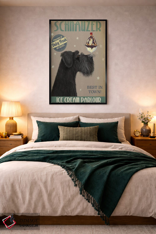 تابلو دکوراتیو اشناور سیاه و بستنی اثر فب فانکی - D5B