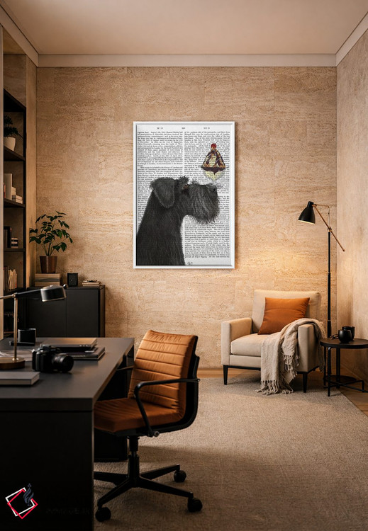 تابلو دکوراتیو اشناور سیاه و بستنی، پس زمینه چاپی اثر فب فانکی - D4W