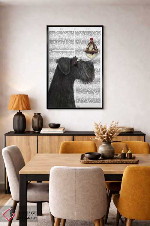 تابلو دکوراتیو اشناور سیاه و بستنی، پس زمینه چاپی اثر فب فانکی - D5B