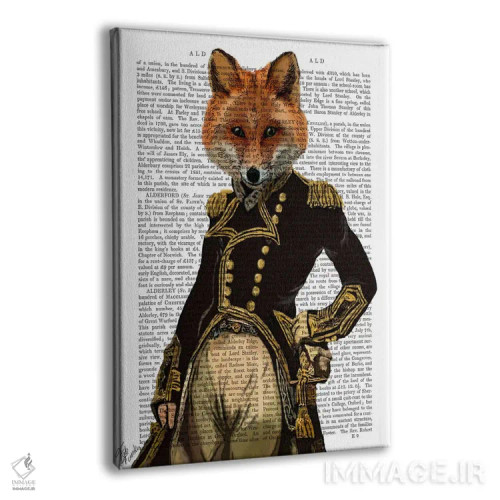 تابلو دکوراتیو روباه دریاسالار، پس زمینه چاپی اثر فب فانکی - نمای پرسپکتیو محصول