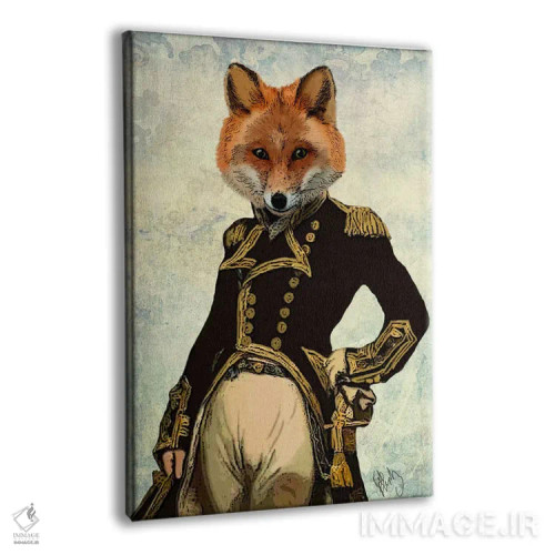 تابلو دکوراتیو روباه دریاسالار اثر فب فانکی - نمای پرسپکتیو محصول