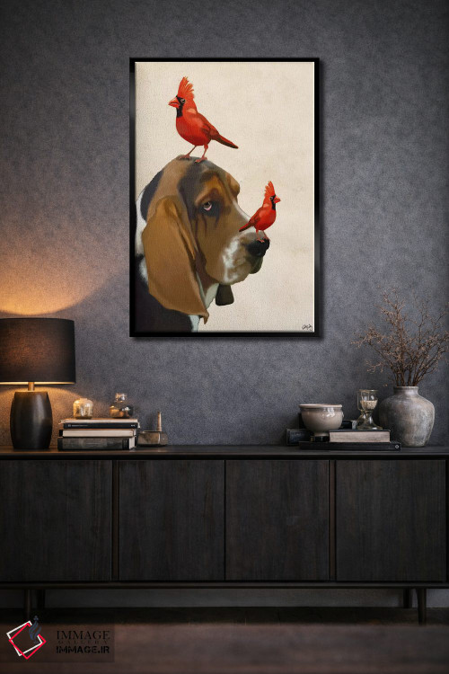 تابلو دکوراتیو بست هاند و پرندگان اثر فب فانکی - D2B